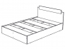 Кровать Эко 1600 венге-лоредо