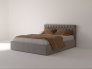 Кровать Сицилия основание ЩИТ 160 Серый велюр