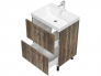 Тумба Альба 60 Миндаль напольная 2 ящика Слим 60 дерево