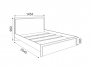 Кровать стандарт с настилом 1400 Беатрис модуль 16 Орех гепланкт