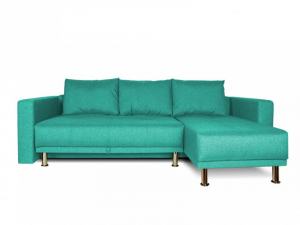 Угловой диван бирюзовый с подлокотниками Некст Azure
