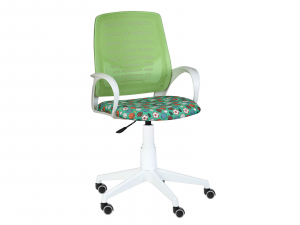 Кресло компьютерное Ирис white kids люкс зеленый-Т-58
