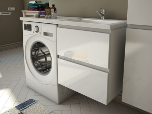 Тумба с раковиной Dallas Luxe 1100 навесная 2 ящика правая