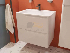 Тумба с раковиной Kare Luxe 700 навесная 2 ящика