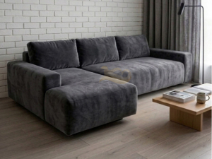 Диван угловой Гранд графитовый
