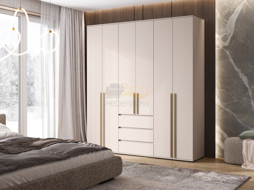 Шкаф 6-ти створчатый Норд Кашемир