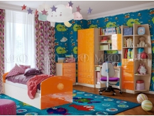 Детская комната Юниор-2 Оранжевый металлик