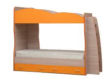 Кровать детская двухъярусная Юниор 1.1 оранжевая